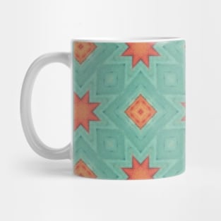 Green Orange Pattern Mug